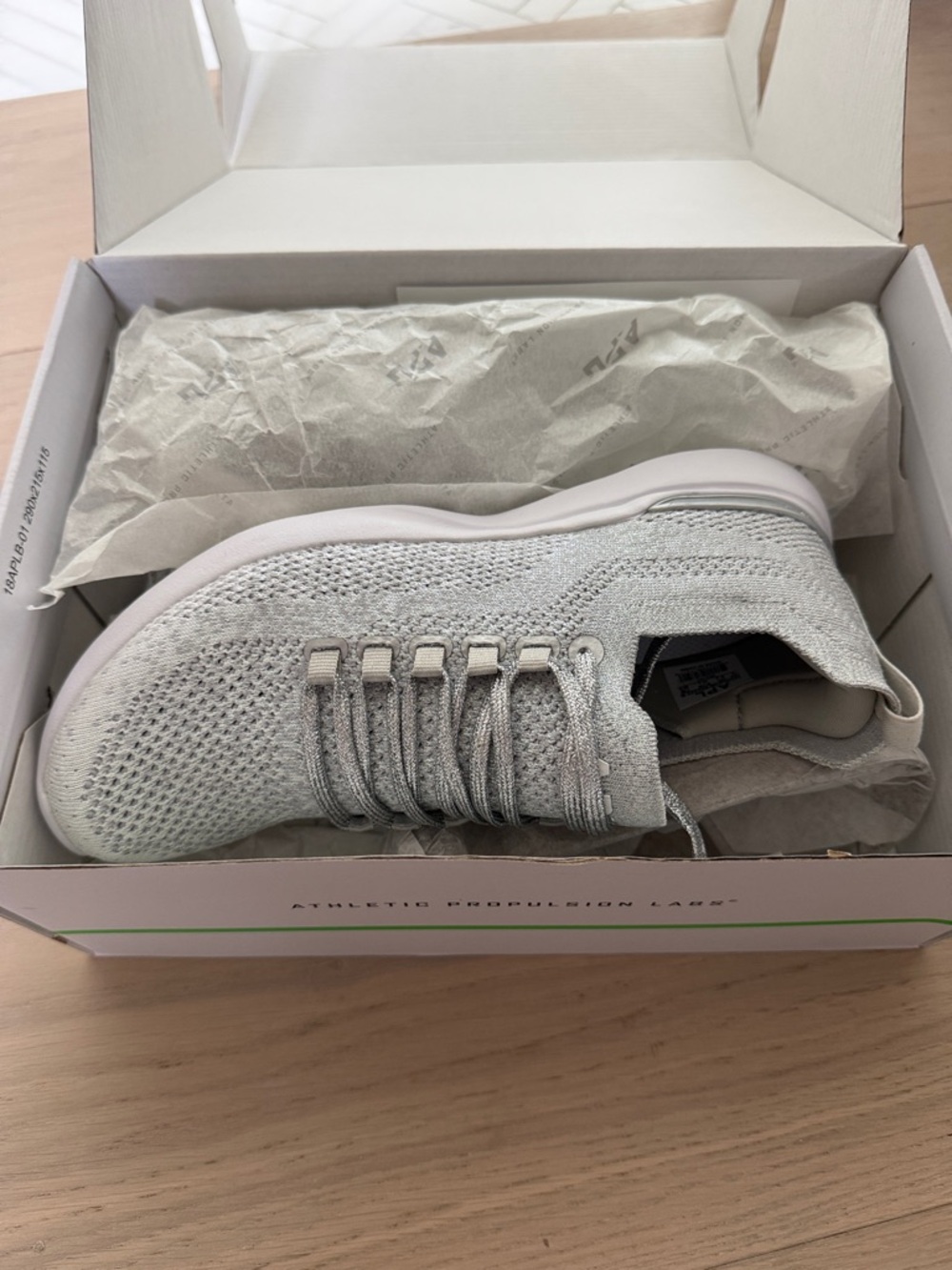 Light Gray Knit Athletic Sneakers - Women